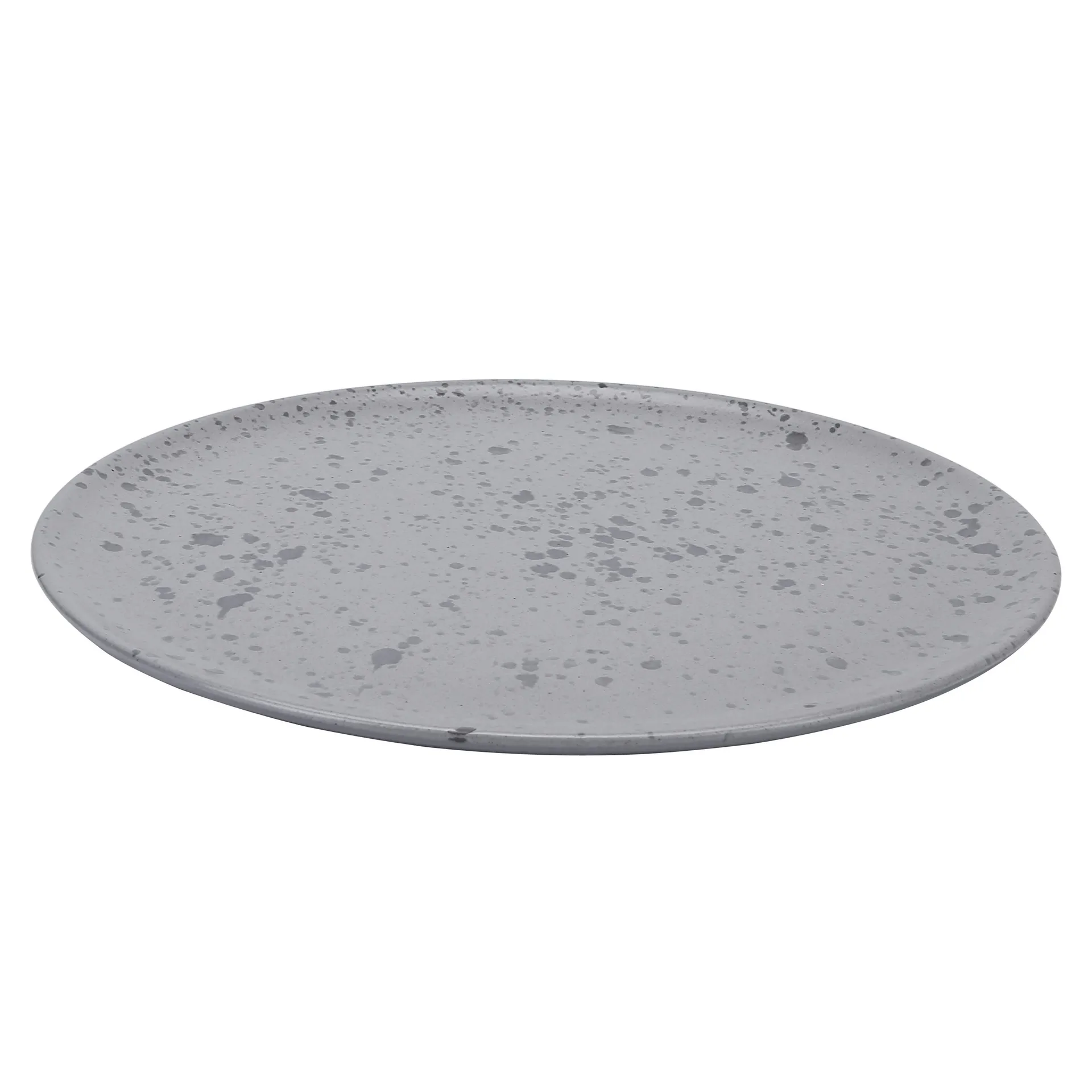 Raw tallrik Ø28 cm, grå med prickar Aida