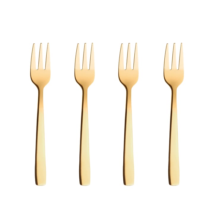 Raw tårtgaffel 4-pack - Guld - Aida
