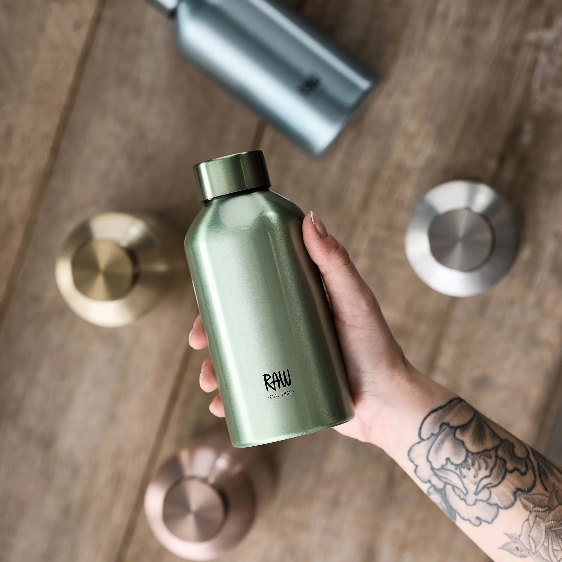 Raw To Go aluminiumflaska 0,5 L, Blue Aida