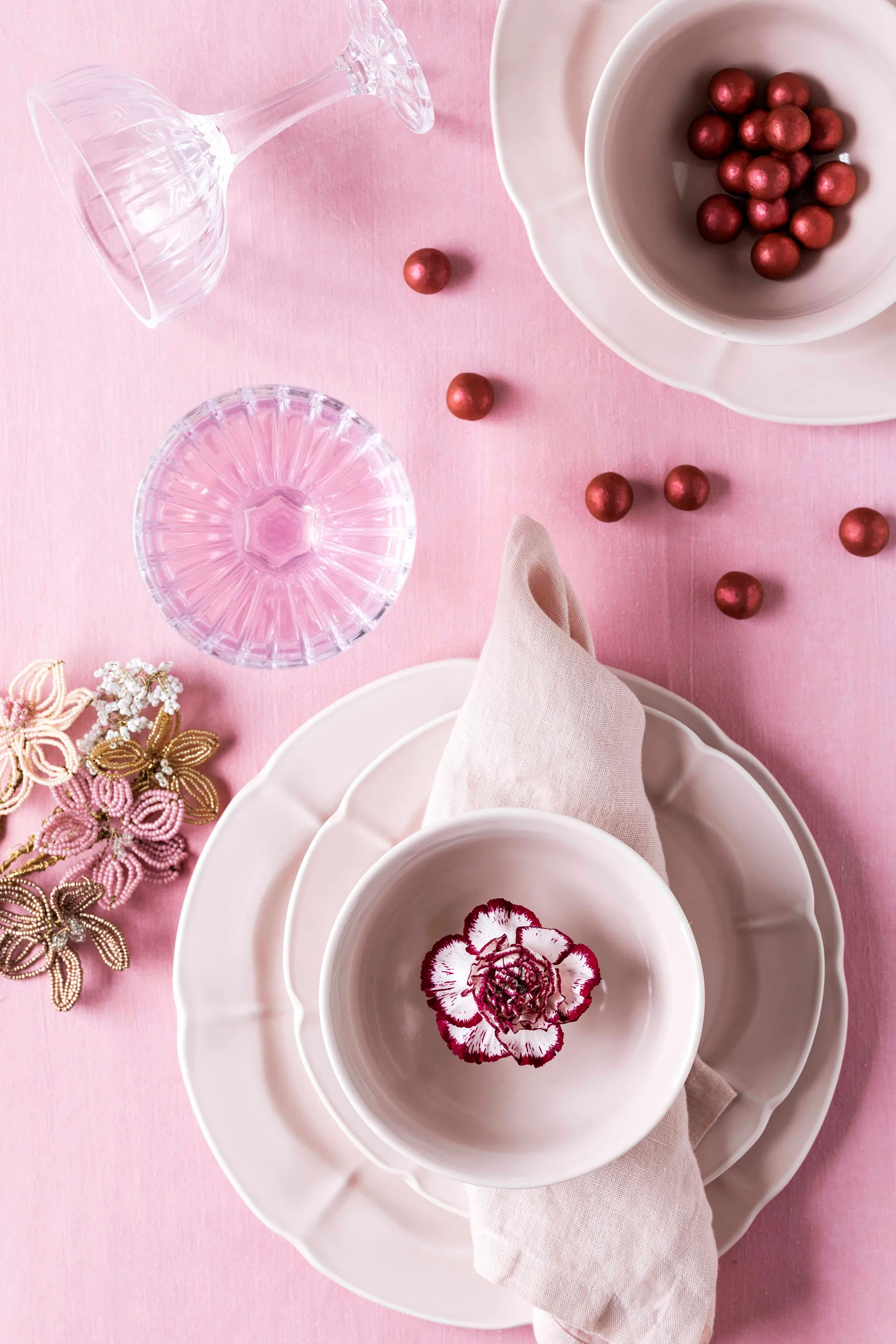 Søholm Solvej assiett 22 cm, Soft pink Aida