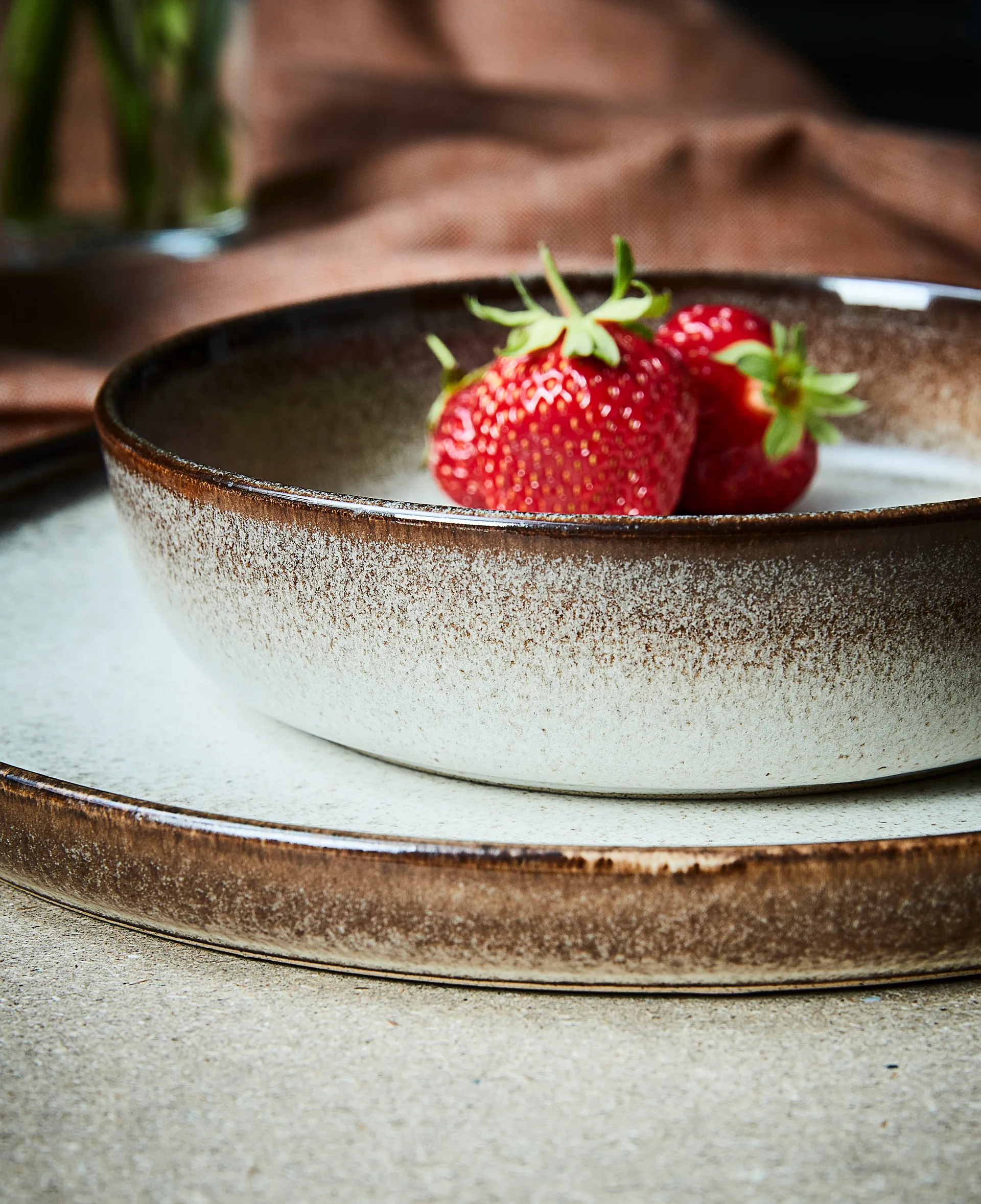 Søholm Sonja djup tallrik Ø18 cm, Brown Aida