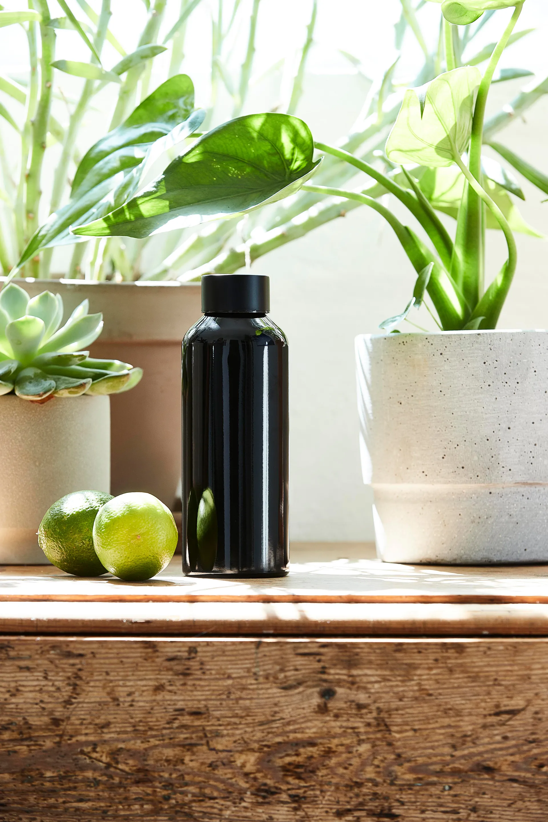 To Go aluminiumflaska 0,5 L, Shiny black Aida