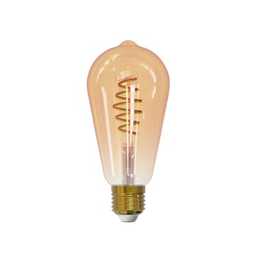 Airam Airam Smarta Hem Filament LED-Edison ljuskälla amber st64 spiral e27 6w