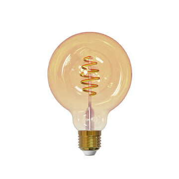 Airam Airam Smarta Hem Filament LED-glob ljuskälla amber 95mm spiral e27 6w