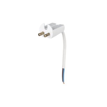 Läs mer om Airam Lampkontakt vit, med kabel 11 cm, ojordad