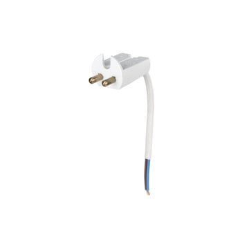 Airam Lampkontakt vit med kabel 11 cm ojordad