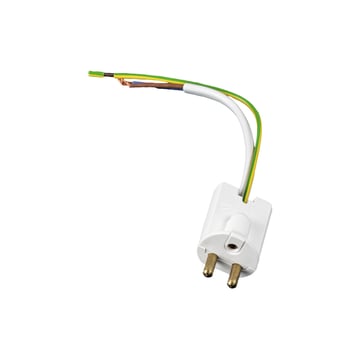 Läs mer om Airam Lampkontakt vit, med kabel 14 cm, jordad
