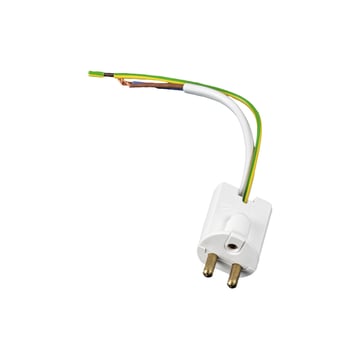 Airam Lampkontakt vit med kabel 14 cm jordad