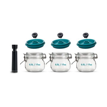 Läs mer om Airtender Airtender vakuumförslutare burkar 3-pack 0,5L