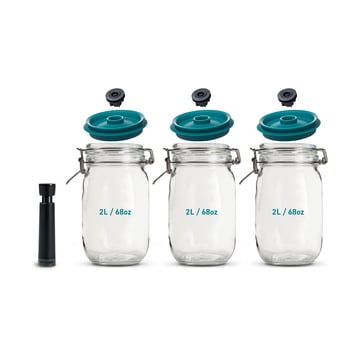 Läs mer om Airtender Airtender vakuumförslutare burkar 3-pack 2L