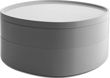 Läs mer om Alessi Birillo badrumsfövaring med lock 18 cm Vit