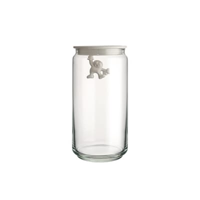 Gianni glasburk med lock 140 cl 10,5x20,5 cm, Vit Alessi