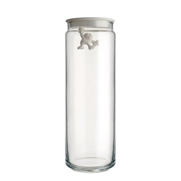 Alessi Gianni glasburk med lock 200 cl 10,5×30,5 cm Vit