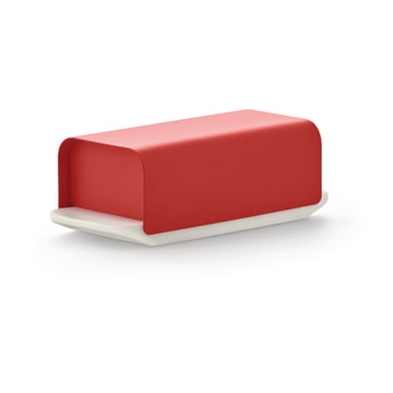 Läs mer om Alessi Mattina smörask 9,5x21 cm Röd-rostfritt stål
