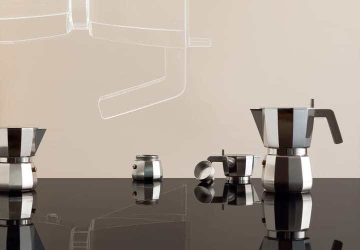 Moka espresso kaffebryggare induktion, 9 koppar Alessi