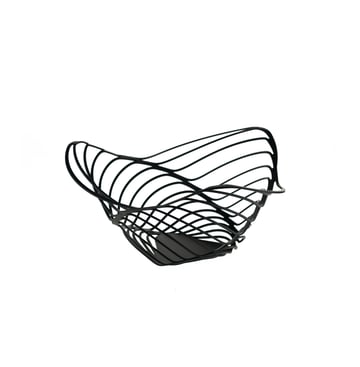 Läs mer om Alessi Trinity hög fruktkorg 26 cm Svart