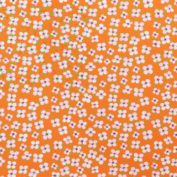 Läs mer om Almedahls Belle Amie tyg orange orange-vit