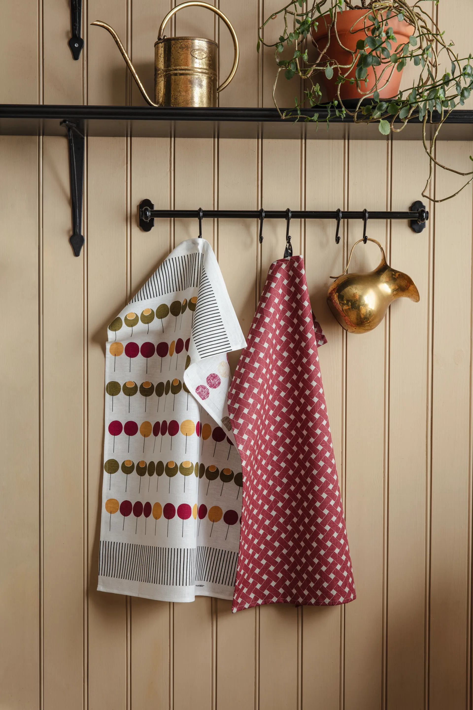 Korg kökshandduk 47x70 cm, Röd Almedahls