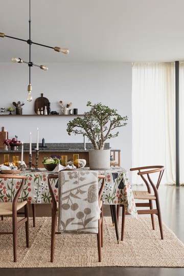 Körsbärsträdgården pläd 130x170 cm - Brun-offwhite - Almedahls