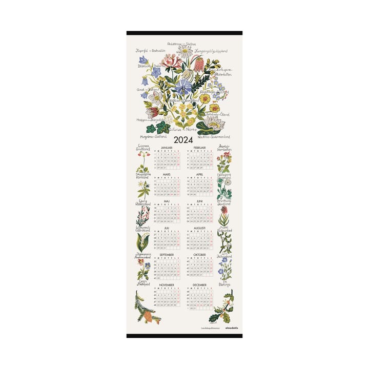 Landskapsblommor kalender 2024 - 35x90 cm - Almedahls