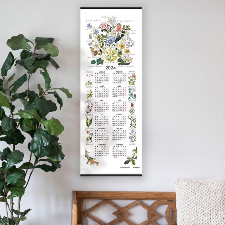 Landskapsblommor kalender 2024, 35x90 cm Almedahls