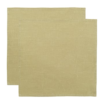 Läs mer om Almedahls Linne servett 45x45 cm 2-pack Ljus Oliv