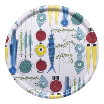 Läs mer om Almedahls Picknick rund bricka Ø38 cm Multi
