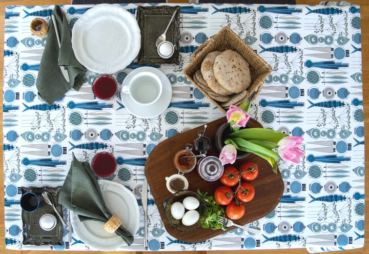 Picknick tyg, Blå-beige Almedahls