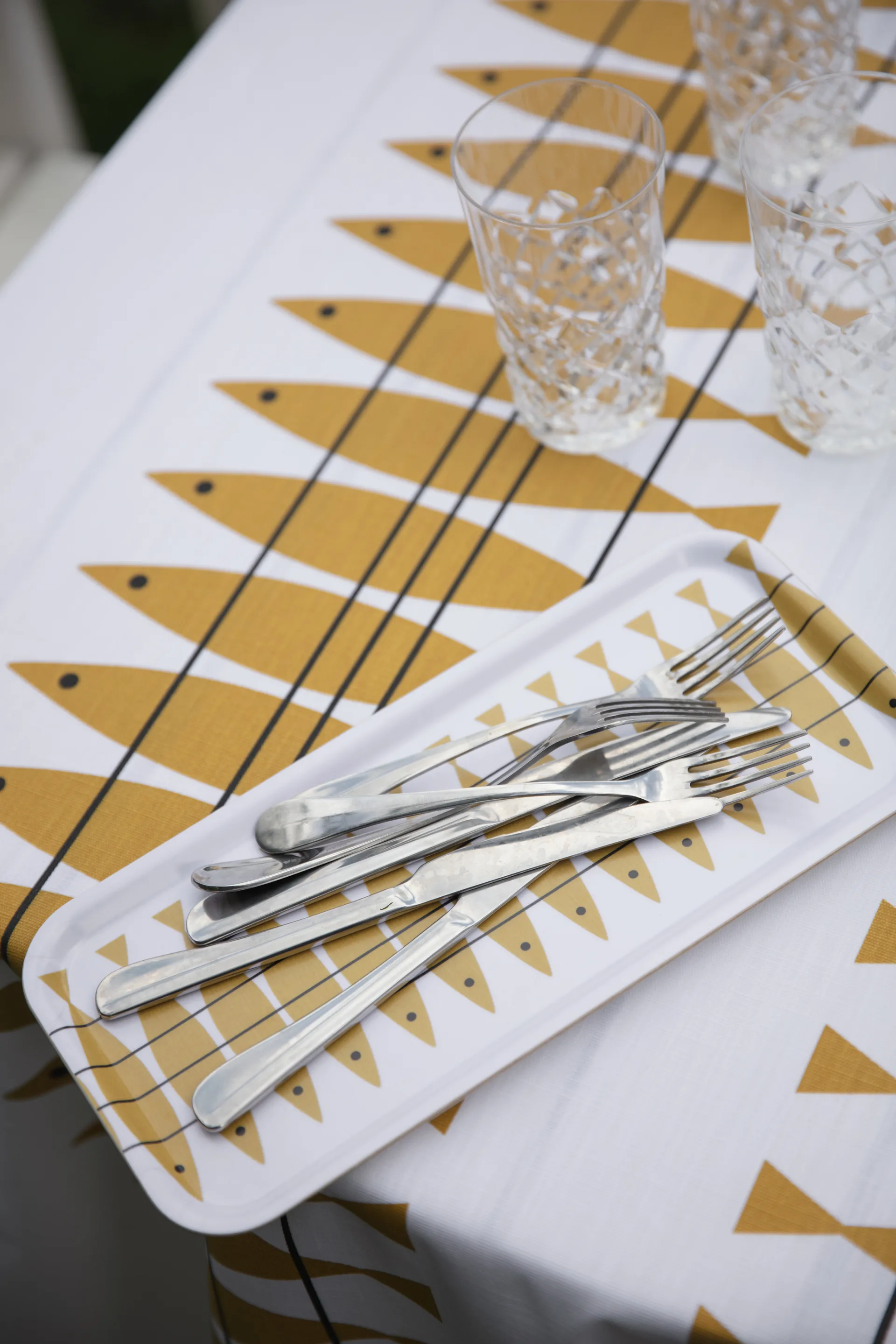 Sill vaxduk 145x220 cm, Ockra Almedahls