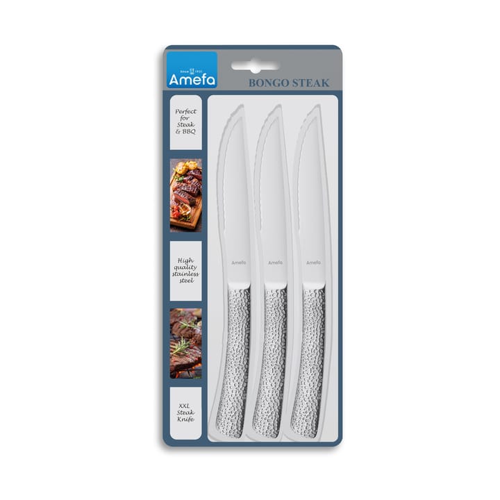 Bongo grillkniv 3-pack, Rostfritt stål Amefa