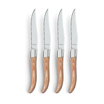 Royal Steak grillkniv 4-pack - Natural i träbox - Amefa