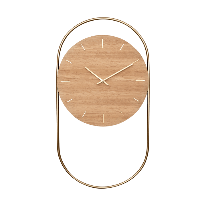 A-Wall väggklocka 41x76 cm, Oak-brass Andersen Furniture