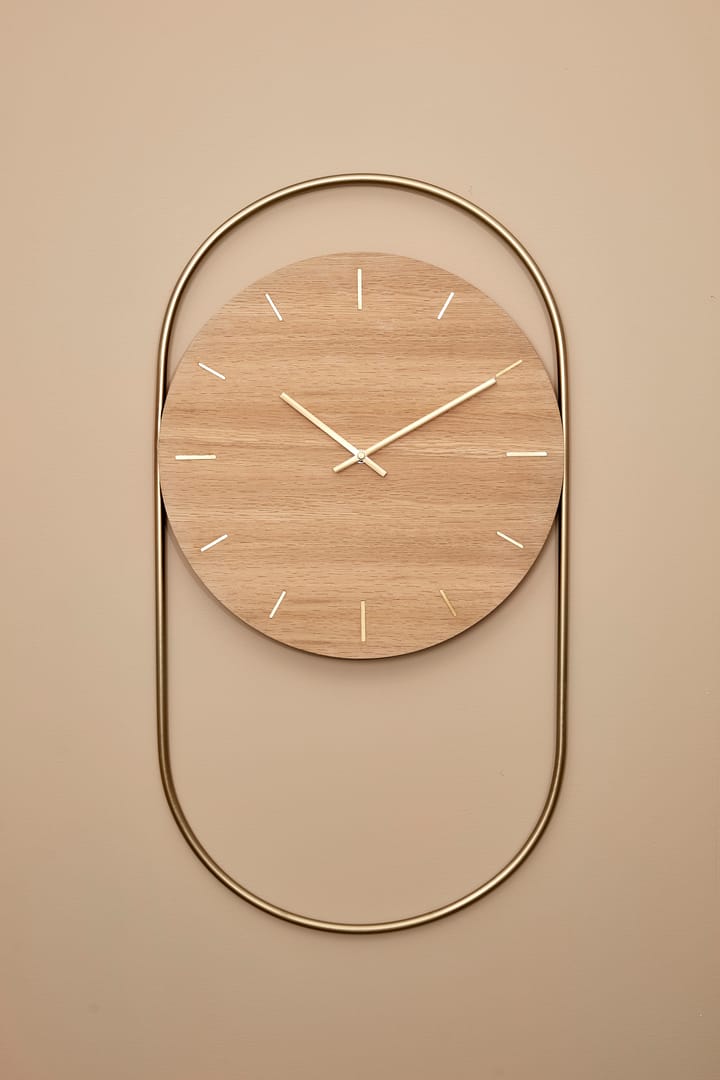 A-Wall väggklocka 41x76 cm, Oak-brass Andersen Furniture