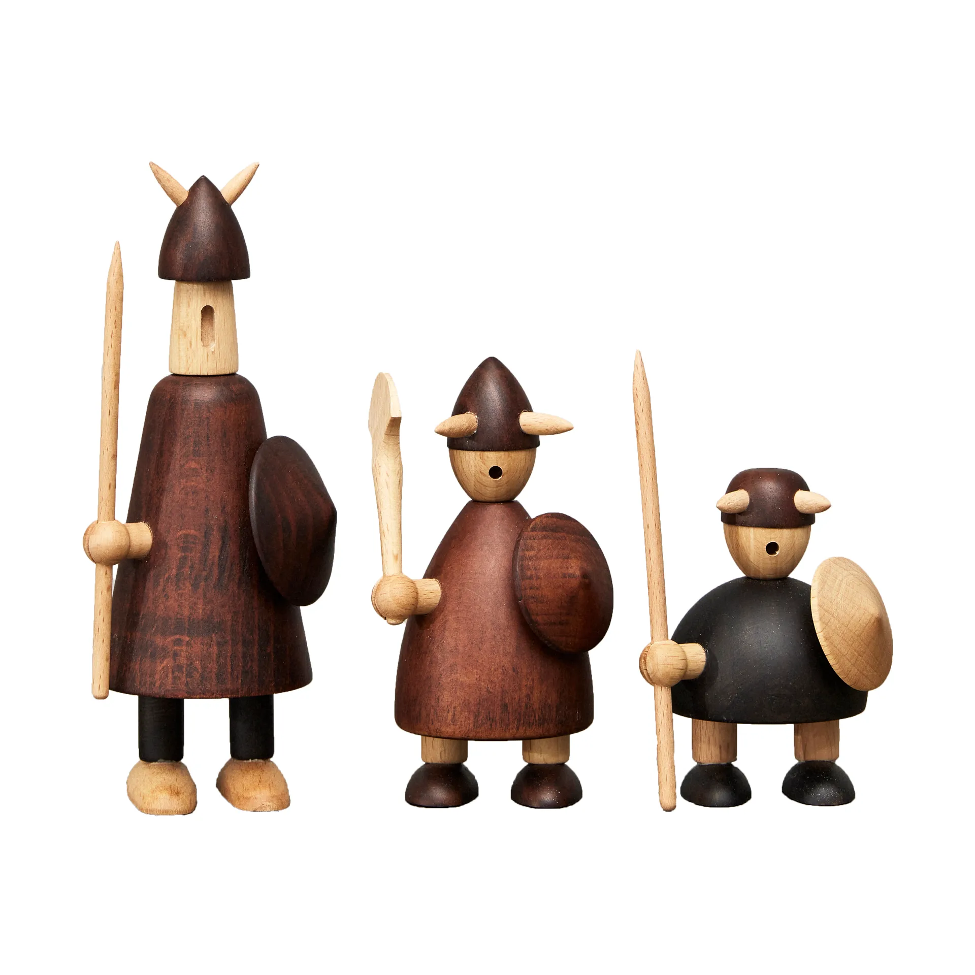 The vikings of Denmark träfigur 3 delar, Stained beech Andersen Furniture