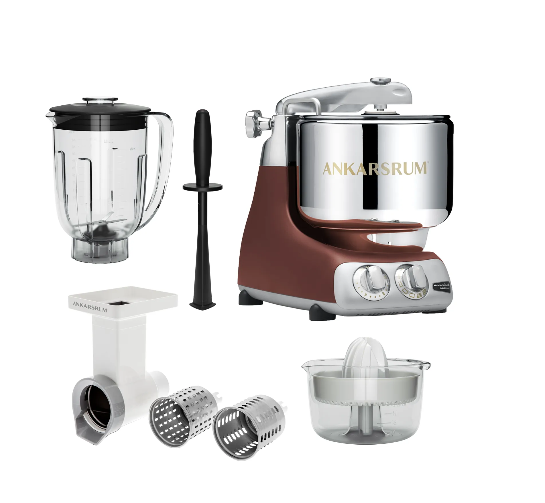 Ankarsrum assistent Go Green paket - Rustic maroon Ankarsrum