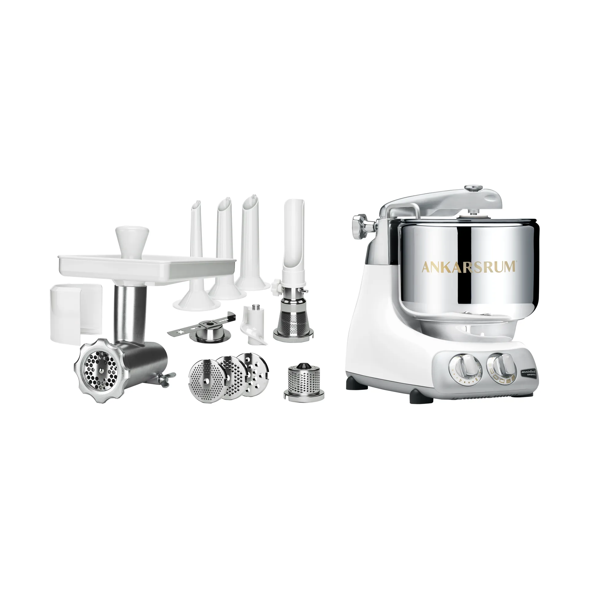 Ankarsrum assistent köttkvarnspaket - Glossy white,  Ankarsrum