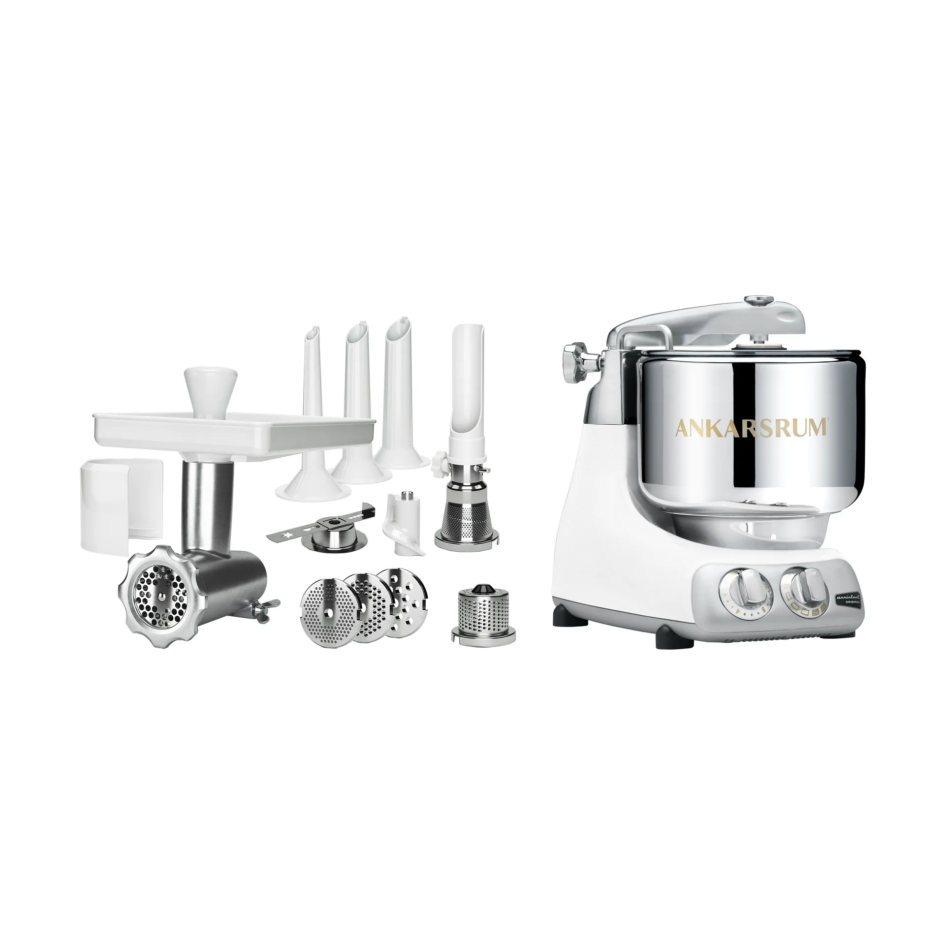 Ankarsrum assistent köttkvarnspaket - Mineral white Ankarsrum