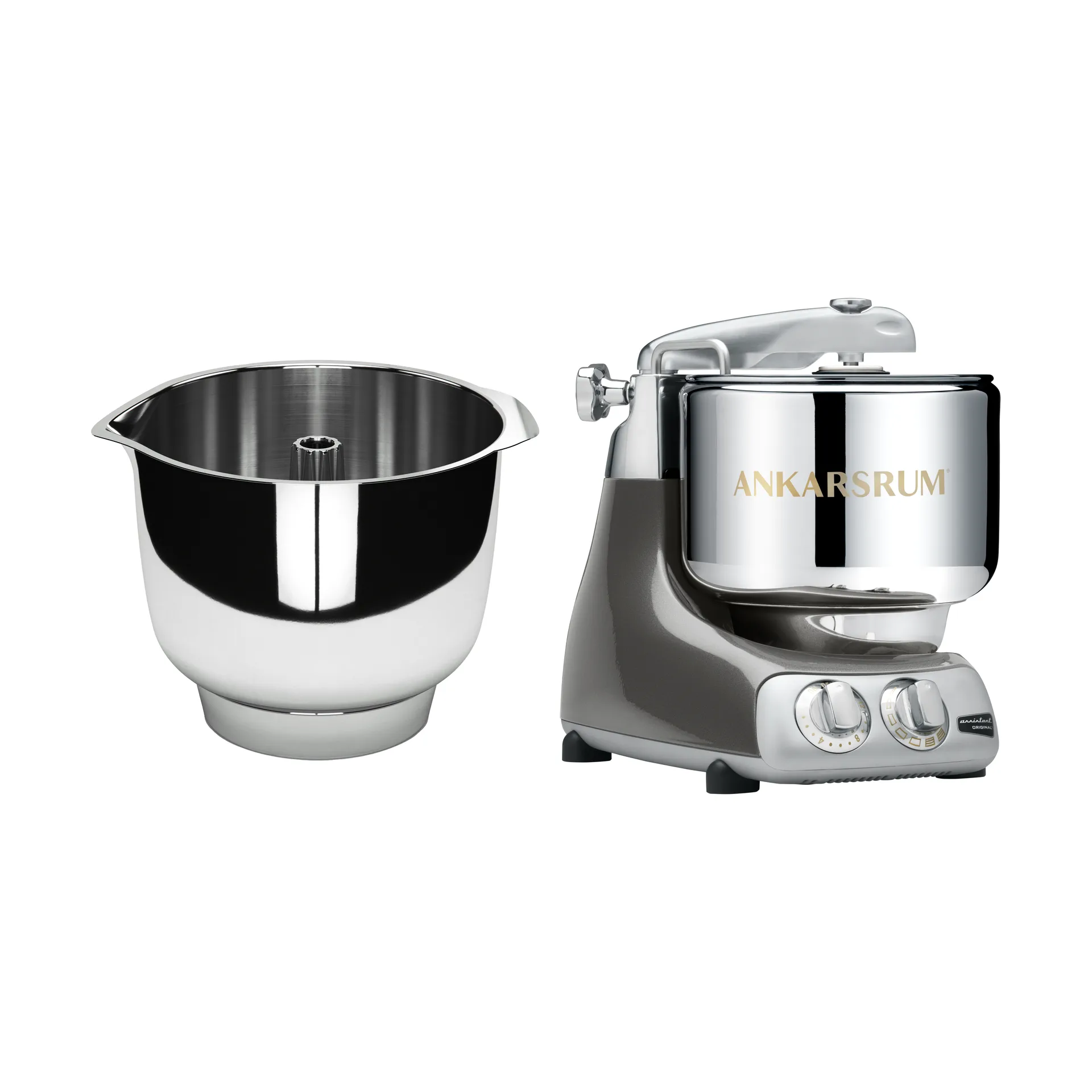 Ankarsrum assistent och vispskål - Black chrome Ankarsrum