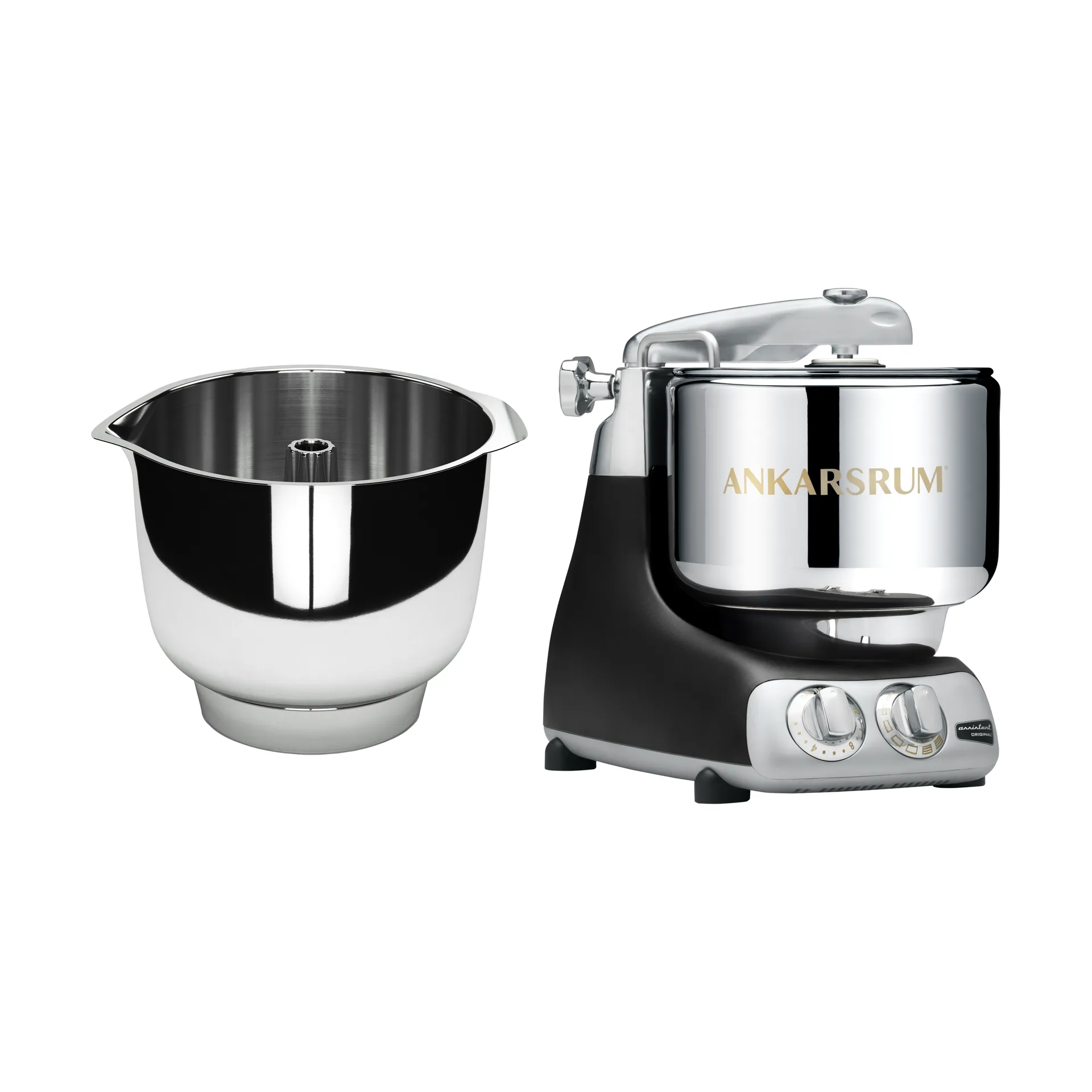 Ankarsrum assistent och vispskål - Matte black,  Ankarsrum