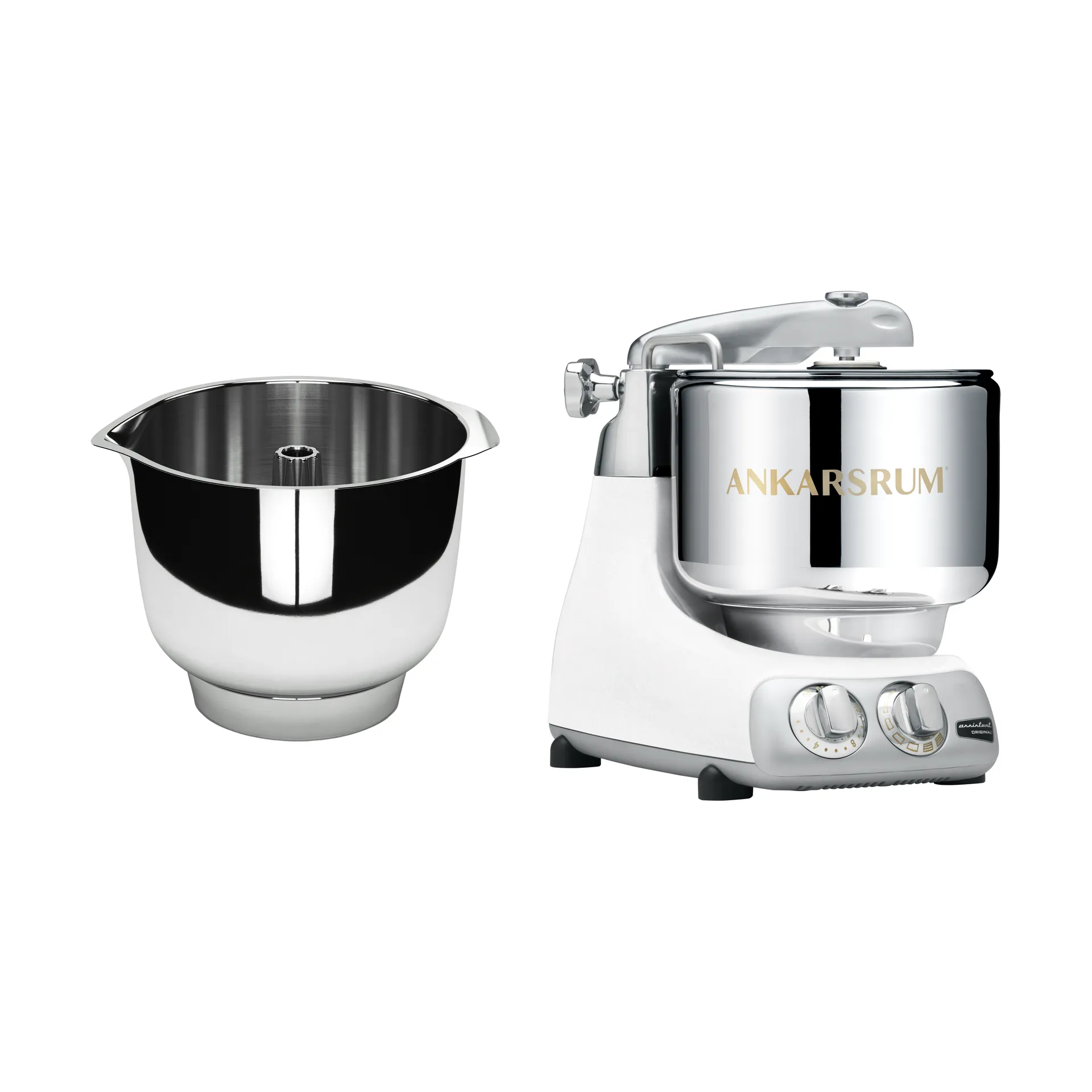 Ankarsrum assistent och vispskål - Mineral white,  Ankarsrum