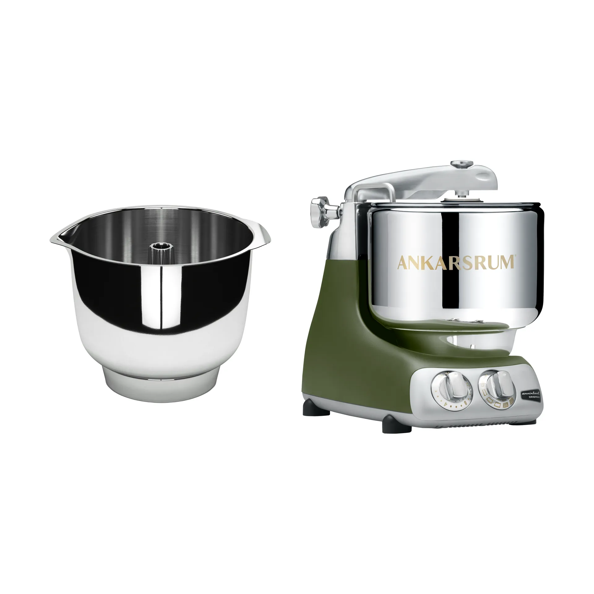 Ankarsrum assistent och vispskål - Olive green,  Ankarsrum