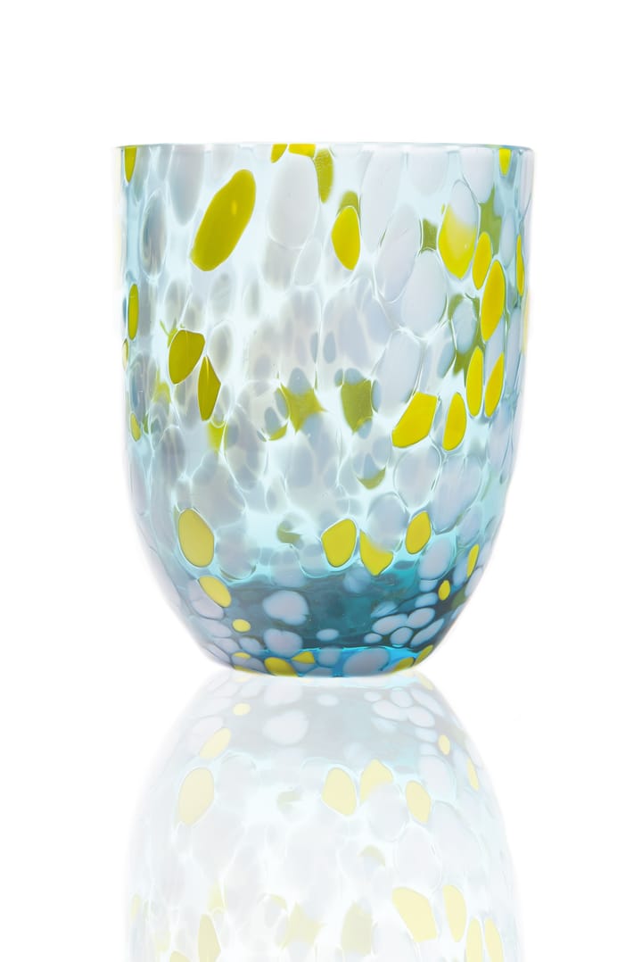 Big Confetti dricksglas 25 cl - Aqua-lemon - Anna Von Lipa