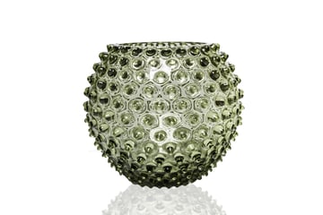 Läs mer om Anna Von Lipa Hobnail Globe vas 18 cm Olivegreen