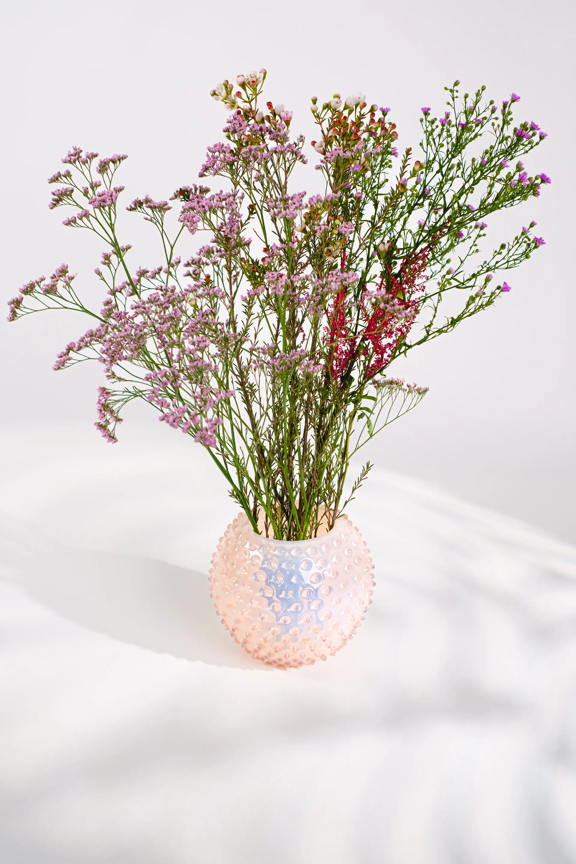 Hobnail Globe vas 18 cm, Soft Rosa Anna Von Lipa