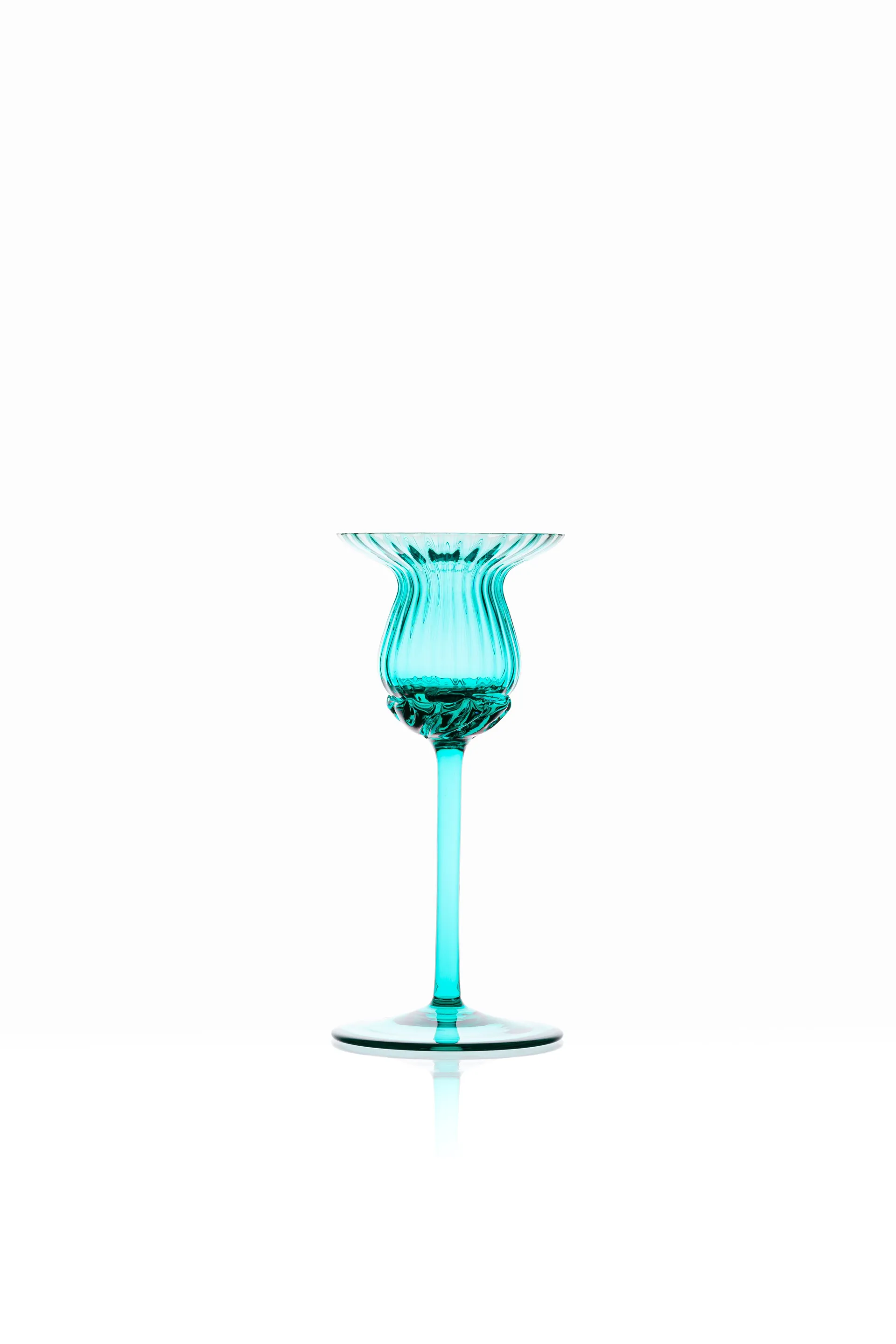 Tulipán ljusstake 25 cm, Turquoise Anna Von Lipa