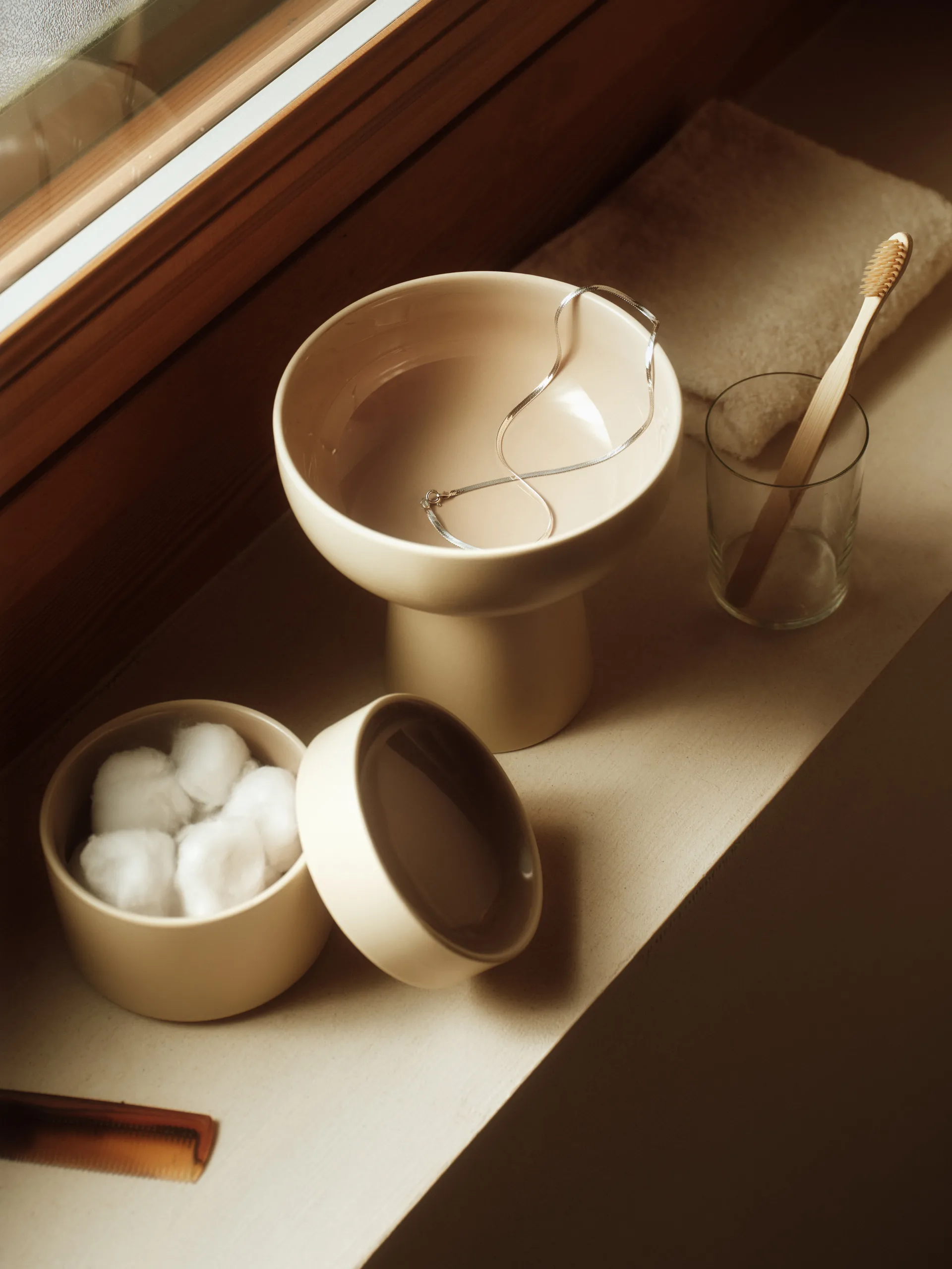 Kirnu dekorativ burk Ø11x10 cm, Beige Arabia