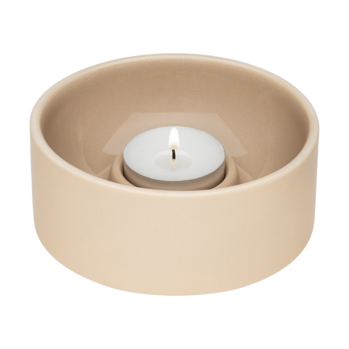 Kirnu ljuslykta Ø11x5 cm, Beige Arabia