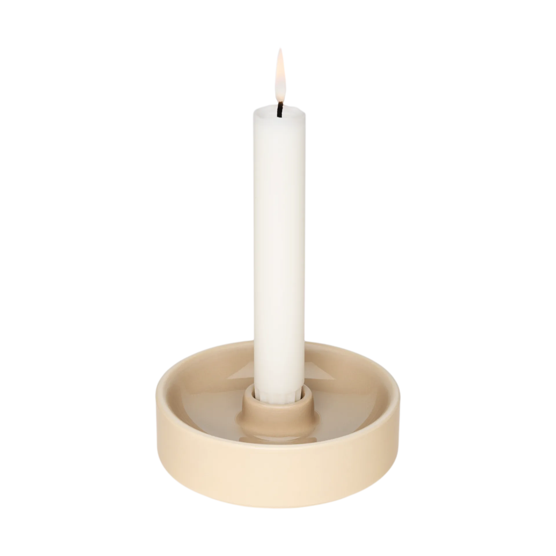 Kirnu ljusstake Ø11x3,5 cm, Beige Arabia