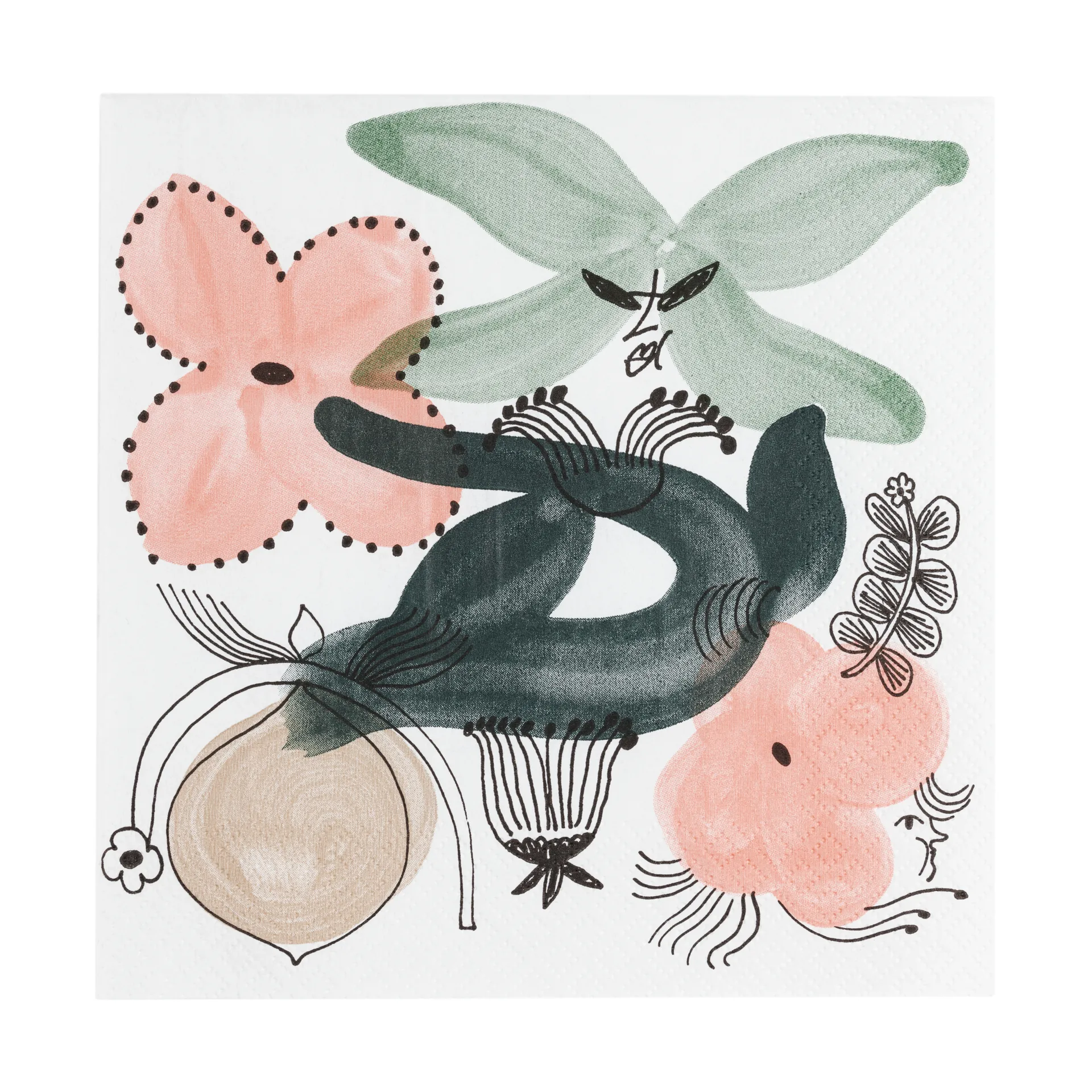 Kukkamaa pappersservett 33x33 cm 20-pack, Grön Arabia