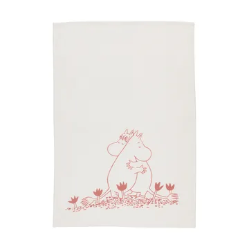 Arabia Mumin kökshandduk 50×70 cm Kärlek vit